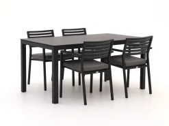 Bellagio Rumo/La Fonte 160 cm Gartenmöbel-Set 5-teilig Stapelbar