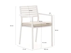 Bellagio Rumo/Menzano 160cm dining tuinset 5-delig stapelbaar