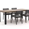 Bellagio Rumo/ROUGH-S 160 cm Gartenmöbel-Set 5-teilig Stapelbar