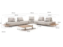 Bellagio San Lupo Ecklounge-Set 5-teilig 5-Sitzer