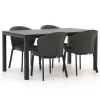 Bellagio San Lupo/La Fonte 160 cm Gartenmöbel-Set 5-teilig