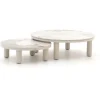 Bellagio Sarsina Lounge Gartentisch-Set ø 85 cm(h:27 cm)/ø 65 cm (h:21 cm)