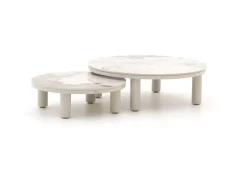 Bellagio Sarsina Lounge Gartentisch-Set ø 85 cm(h:27 cm)/ø 65 cm (h:21 cm)