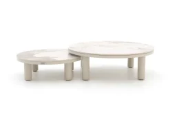 Bellagio Sarsina Lounge Gartentisch-Set ø 85 cm(h:27 cm)/ø 65 cm (h:21 cm)
