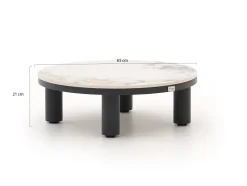 Bellagio Sarsina Lounge Gartentisch-Set ø 85 cm(h:27 cm)/ø 65 cm (h:21 cm)