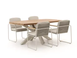 Bellagio Sordio/Induno dänisch oval 180 cm Gartenmöbel-Set 5-teilig