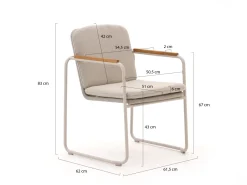 Bellagio Sordio/Induno dänisch oval 180 cm Gartenmöbel-Set 5-teilig
