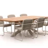 Bellagio Sordio/Induno Dänisch oval 240cm Gartenmöbel-Set 7-Teilig Stapelbar