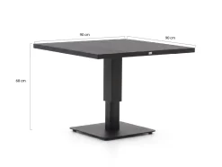 Bellagio Usini Garten Lounge Esstisch 90x90x45/68 cm höhenverstellbar