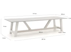 Bellagio Vezzano/Bresimo 317 cm Gartenmöbel-Set 9-teilig