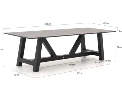 Bellagio Vezzano/Bresimo 260 cm Gartenmöbel-Set 7-teilig