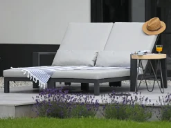 Bellagio Vezzano Gartenliegen-Set 2-teilig mit Rad