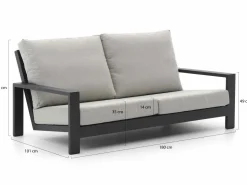 Bellagio Vezzano Gartensofa 2,5 Personen 180 cm