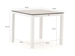 Bellagio Vezzano/La Fonte 90 cm Gartenmöbel-Set 3-teilig