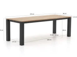 Bellagio Vezzano/Lagundo 230 cm Gartenmöbel-Set 7-teilig
