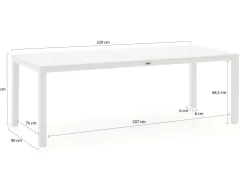 Bellagio Vezzano/Menzano 220 cm Gartenmöbel-Set 7-teilig
