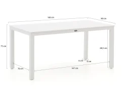 Bellagio Vezzano/Menzano 160 cm Gartenmöbel-Set 5-teilig