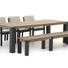 Bellagio Vezzano/ROUGH-X 240 cm Gartenmöbel-Set mit Bank 5-teilig