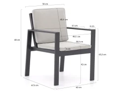 Bellagio Vezzano/ROUGH-X 180 cm Gartenmöbel-Set 5-teilig