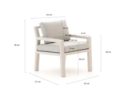 Bellagio Vinadio 255 cm Low Dining Gartenmöbel-Set 7-teilig