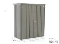 Biohort Gartenschrank 155x83x182,5 cm (inkl. Bodenplatte und gestell)