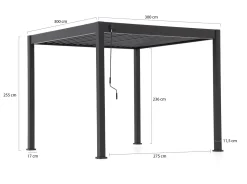 Cedrino Pergola 300x300x255 cm