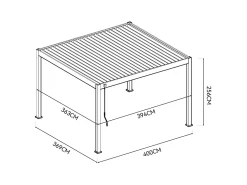 Cedrino Pergola 400x360x255cm
