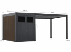 Cedrino Pergola 400x300x255 cm inkl. Stauraum 300x200 cm