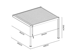 Cedrino Wandpergola 400x360x255 cm