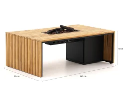 Cosibridge Lounge Feuertisch 140x80x50m