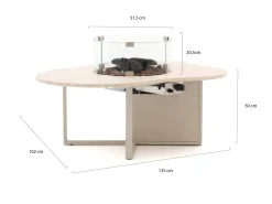 Cosiloft Novi Lounge Feuertisch 125x102x50 cm