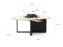 Cosiloft Novi Lounge Feuertisch 125x102x50 cm