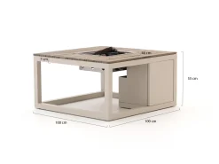 Cosiraw Lounge Feuertisch 100x100x55 cm