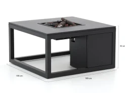 Cosiraw Lounge Feuertisch 100x100x55 cm