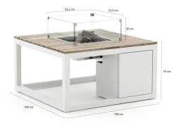 Cosiraw Lounge Feuertisch 100x100x55 cm