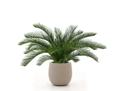 Designplants/Luca Lifestyle Cycas Palme Kunstpflanze (h:60 cm) mit Terreno Tall Balloon Blumentopf