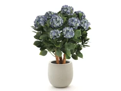 Designplants/Luca Lifestyle Hortensie Kunstpflanze (h:80 cm) mit Grigio Balloon Blumentopf