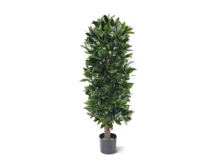 Designplants/Luca Lifestyle Lorbeer Säule Kunstpflanze (h:125 cm) mit Terreno New Egg Blumentopf