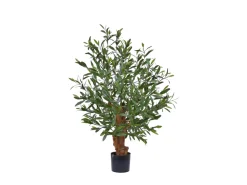 Designplants/Luca Lifestyle Oliven Bonsai Kunstpflanze (h:90 cm) mit Grigio New Egg Blumentopf