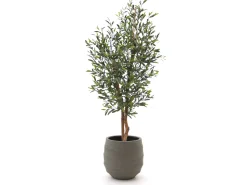 Designplants/Luca Lifestyle Oliven Kunstbaum (h:150 cm) mit Bordo Balloon Blumentopf