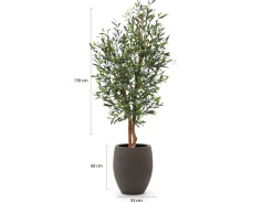 Designplants/Luca Lifestyle Oliven Kunstbaum (h:150 cm) mit Terreno Tall Balloon Blumentopf