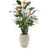 Designplants/Luca Lifestyle Strelitzia Kunstpflanze (h:145 cm) mit Grigio Tall Balloon Blumentopf