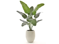 Designplants/Luca Lifestyle Strelitzia Nicolai Kunstpflanze (h:145 cm) mit Grigio Tall Balloon Blumentopf