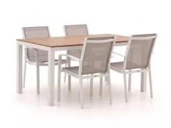 Forza Altea/Fidenza 160 cm Gartenmöbel-Set 5-teilig stapelbar