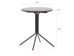 Forza Aziano Gartentisch klappbar ø 60 cm (h:70 cm)