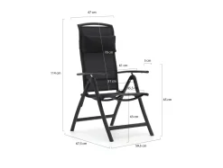 Forza Capri/Fidenza ø 149 cm Gartenmöbel-Set 6-teilig verstellbar