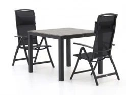 Forza Capri/Fidenza 90 cm Gartenmöbel-Set 3-teilig verstellbar