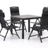 Forza Capri/Fidenza 90 cm Gartenmöbel-Set 5-teilig verstellbar