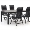 Forza Capri/Fidenza 160 cm Gartenmöbel-Set 5-teilig verstellbar