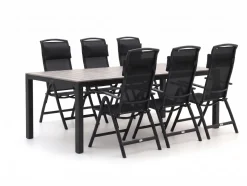 Forza Capri/Fidenza 220 cm Gartenmöbel-Set 7-teilig verstellbar